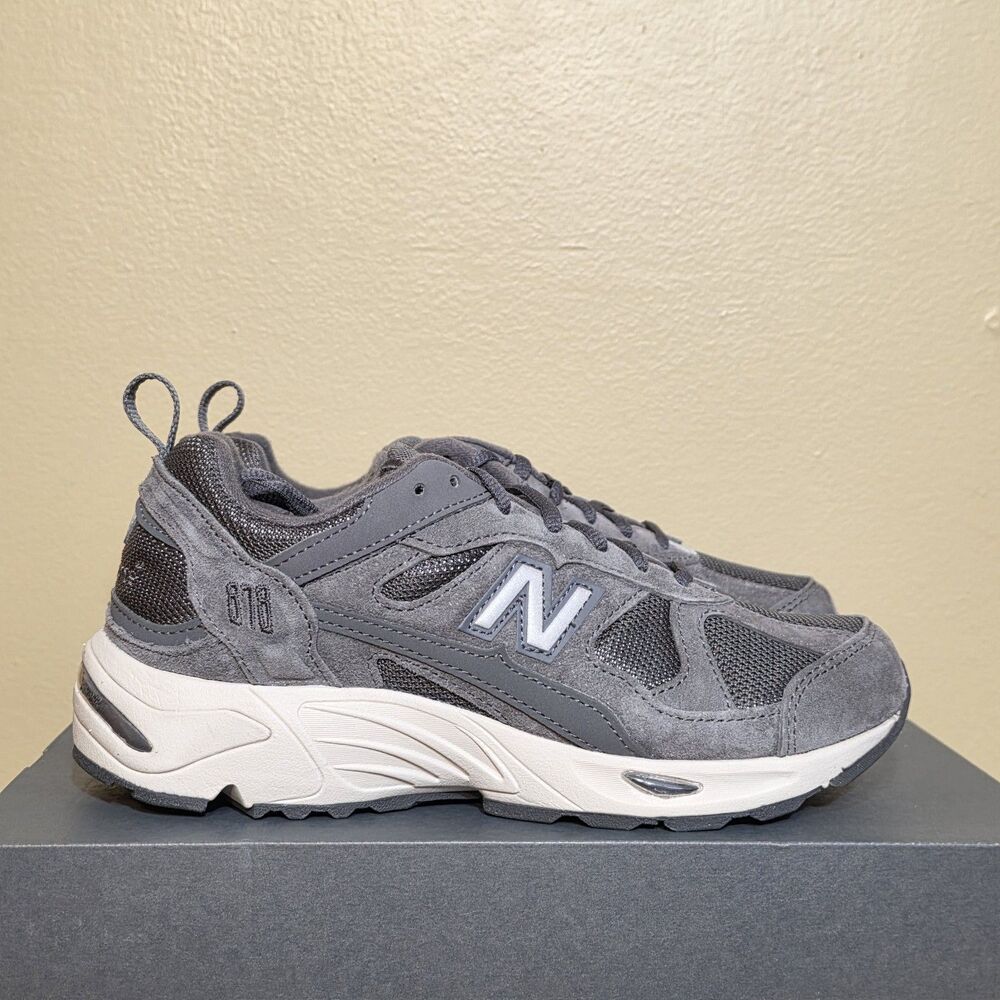 New Balance 878 Grey Suede Silver Shoes CM878JB Men's Size 5 Women's 6.5